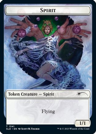 Spirit (SLD) // Ajani's Pridemate Double-sided Token (SLD-)