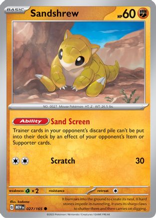 Sandshrew (MEW-027) (Reverse Holofoil)