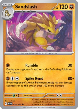 Sandslash (MEW-028) (Reverse Holofoil)