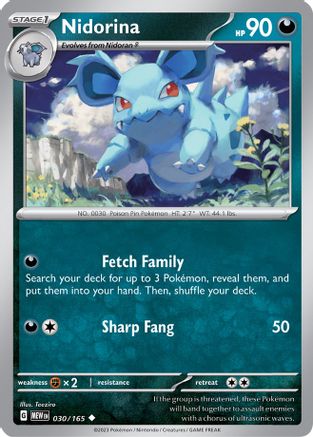 Nidorina (MEW-030) (Reverse Holofoil)