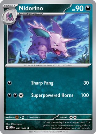 Nidorino (MEW-033) (Reverse Holofoil)