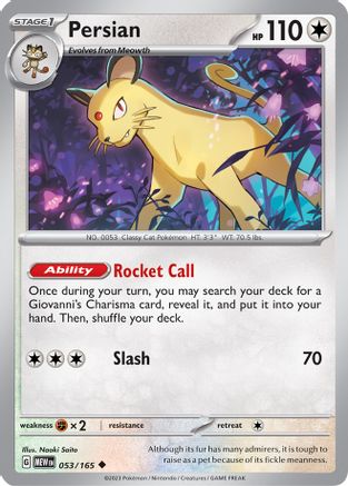 Persian (MEW-053) (Reverse Holofoil)