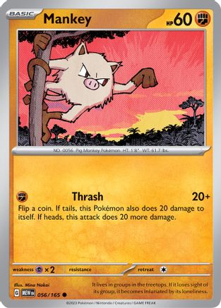 Mankey (MEW-056) (Reverse Holofoil)