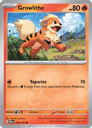 Growlithe (MEW-058) (Reverse Holofoil)