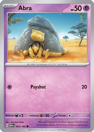 Abra (MEW-063) (Reverse Holofoil)