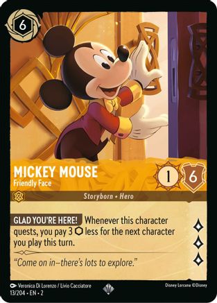 Mickey Mouse - Friendly Face (2-013) (Cold Foil)