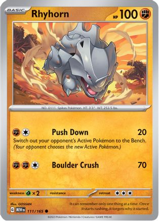 Rhyhorn (MEW-111) (Reverse Holofoil)