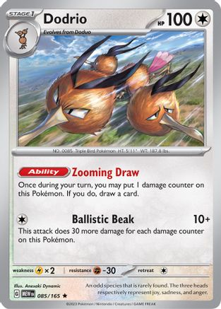 Dodrio (MEW-085) (Reverse Holofoil)