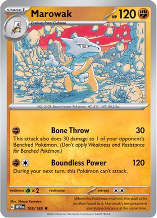 Marowak (MEW-105) (Reverse Holofoil)
