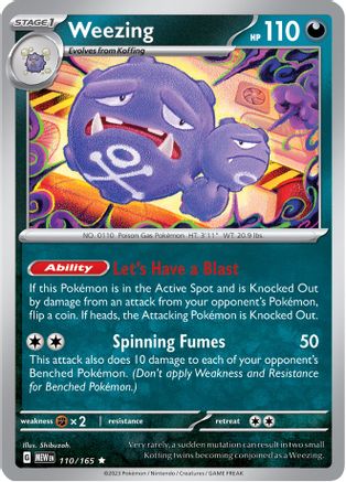 Weezing (MEW-110) (Reverse Holofoil)