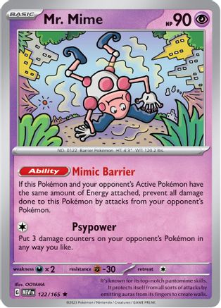 Mr. Mime (MEW-122) (Reverse Holofoil)