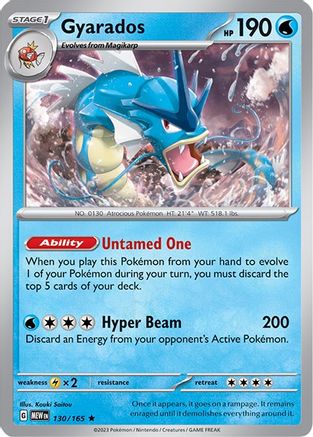 Gyarados (MEW-130) (Reverse Holofoil)