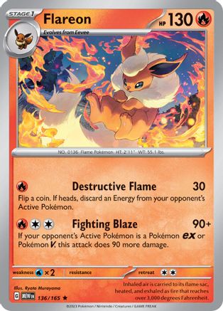 Flareon (MEW-136) (Reverse Holofoil)