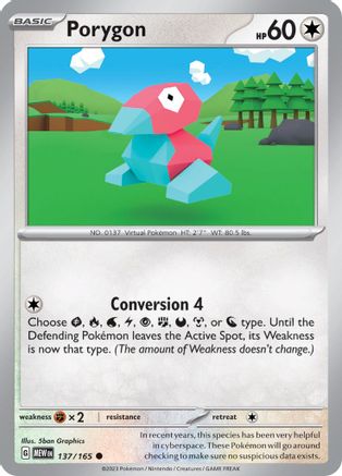Porygon (MEW-137) (Reverse Holofoil)