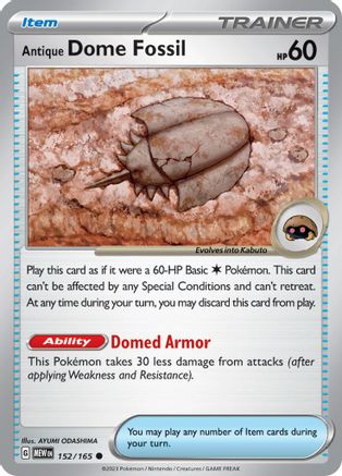 Antique Dome Fossil (MEW-152) (Reverse Holofoil)