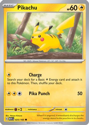 Pikachu (MEW-025) (Reverse Holofoil)