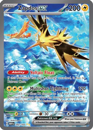 Zapdos ex (MEW-202) (Holofoil)