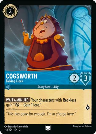 Cogsworth - Talking Clock (2-143) (Cold Foil)