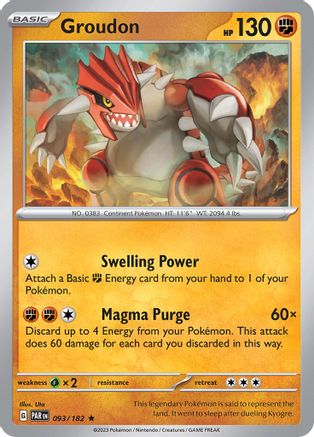 Groudon (PAR-093) (Reverse Holofoil)