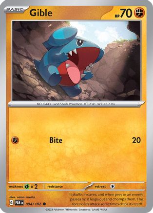 Gible (PAR-094) (Reverse Holofoil)