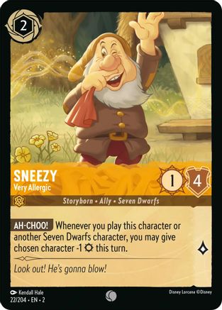 Sneezy - Very Allergic (2-022) (Cold Foil)