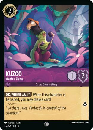 Kuzco - Wanted Llama (2-045) (Cold Foil)