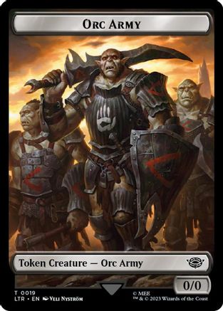 Orc Army (0019) // Food (0024) Double-Sided Token (Surge Foil) (LTR-19 // 24)