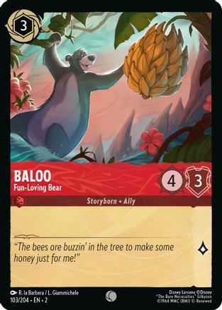 Baloo - Fun-Loving Bear (2-103) (Cold Foil)