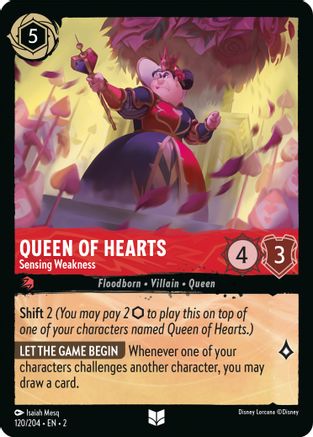 Queen of Hearts - Sensing Weakness (2-120) (Cold Foil)
