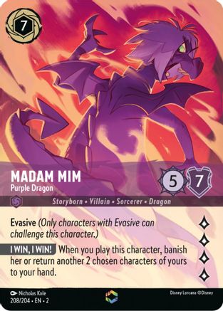 Madam Mim - Purple Dragon (Enchanted) (2-208) (Holofoil)