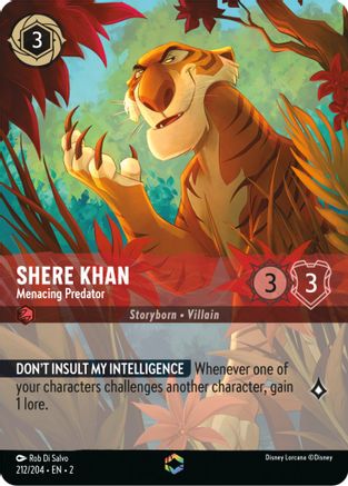 Shere Khan - Menacing Predator (Enchanted) (2-212) (Holofoil)