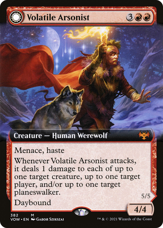 Volatile Arsonist // Dire-Strain Anarchist (VOW-382) (Extended Art) (Foil)
