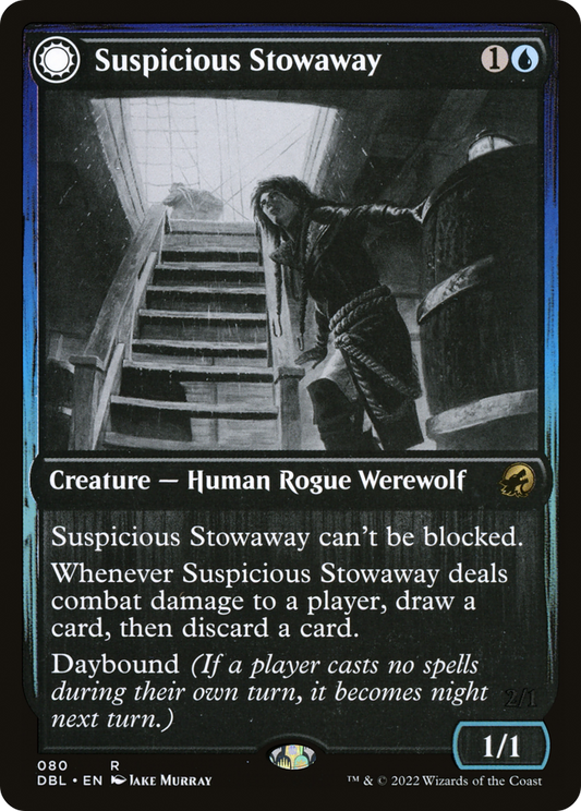 Suspicious Stowaway // Seafaring Werewolf (DBL-080) (Foil)