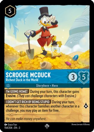 Scrooge McDuck - Richest Duck in the World (3-154) (Cold Foil)