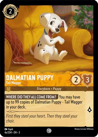 Dalmatian Puppy - Tail Wagger (4a/204) (3-04a) (Cold Foil)
