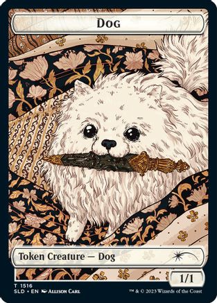 Dog // Cat Double-Sided Token (SLD-1516 // 1517) (Foil)