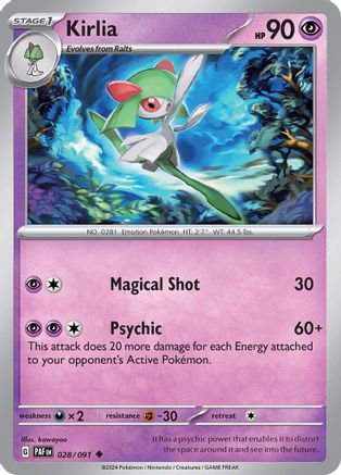 Kirlia (PAF-028) (Reverse Holofoil)