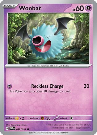 Woobat (PAF-032) (Reverse Holofoil)