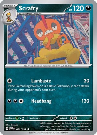 Scrafty (PAF-061) (Reverse Holofoil)