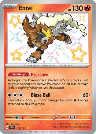Entei (PAF-112) (Holofoil)