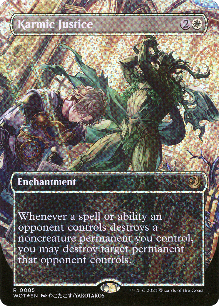 Karmic Justice (WOT-085) (Borderless) (Confetti Foil)