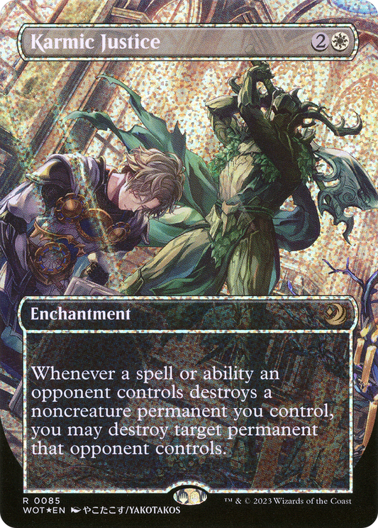 Karmic Justice (WOT-085) (Borderless) (Confetti Foil)