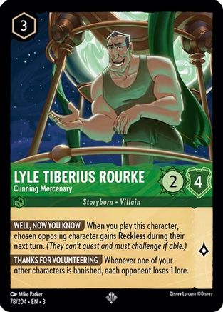 Lyle Tiberius Rourke - Cunning Mercenary (3-078) (Cold Foil)