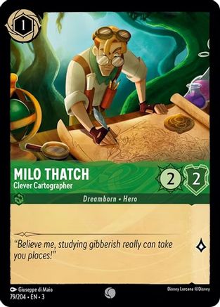 Milo Thatch - Clever Cartographer (3-079) (Cold Foil)
