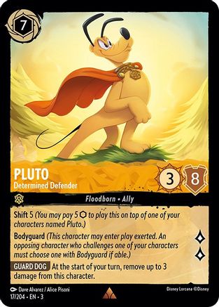 Pluto - Determined Defender (3-017) (Cold Foil)