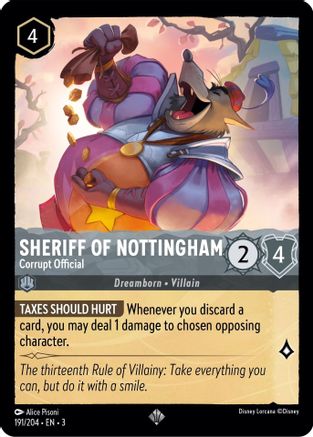 Sheriff of Nottingham - Corrupt Official (3-191) (Cold Foil)
