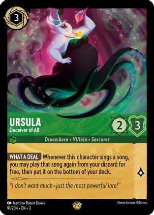 Ursula - Deceiver of All (3-091) (Cold Foil)