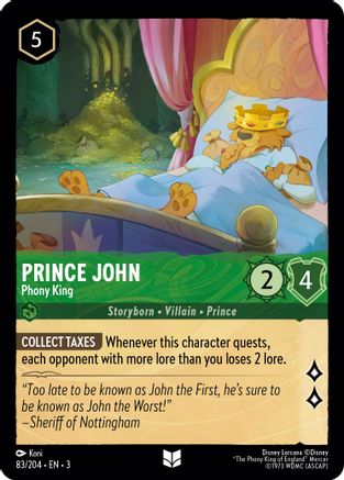 Prince John - Phony King (3-083) (Cold Foil)