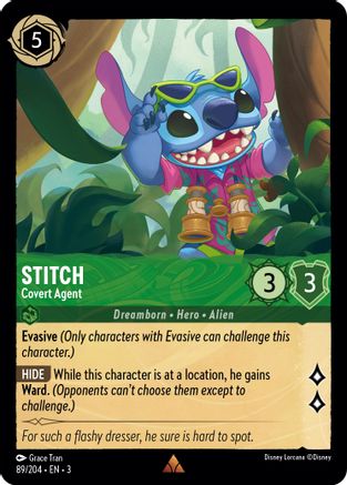 Stitch - Covert Agent (3-089) (Cold Foil)