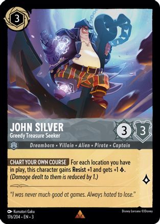 John Silver - Greedy Treasure Seeker (3-176) (Cold Foil)